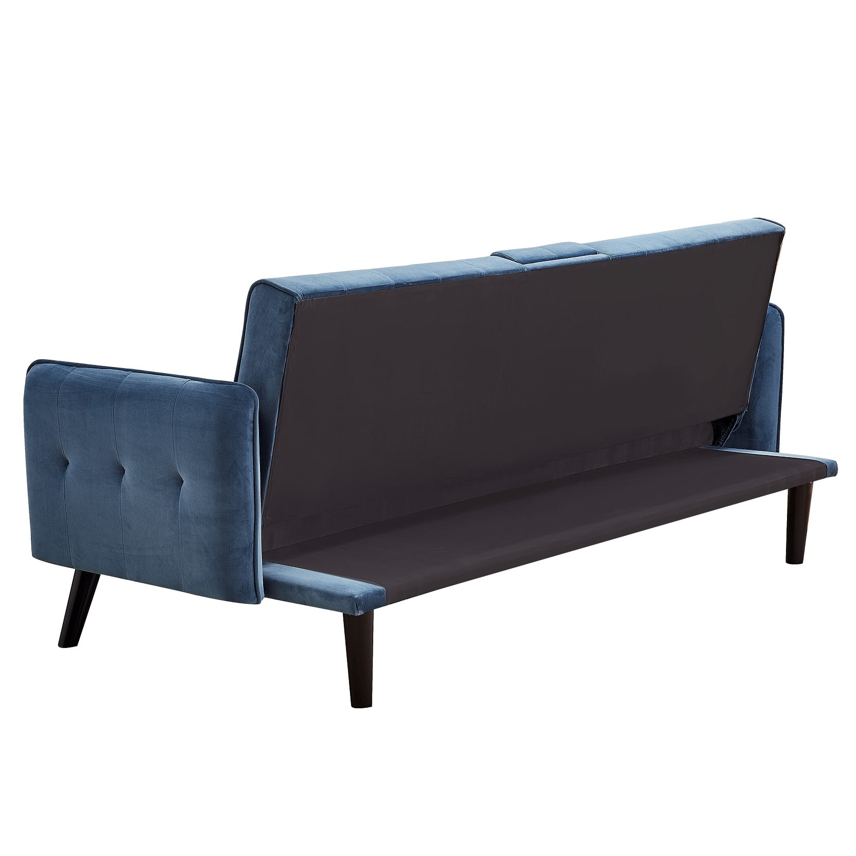 US Pride Furniture Beniamino 78'' Velvet Square Arm Sleeper, Twin Size