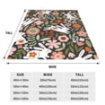 thumbnail image 2 of Yiaed Rabbits on Floral Pattern Fleece Throw Blanket,Fleece Throw Blankets for Couch & Bed All Season Use -80"x60", 2 of 6