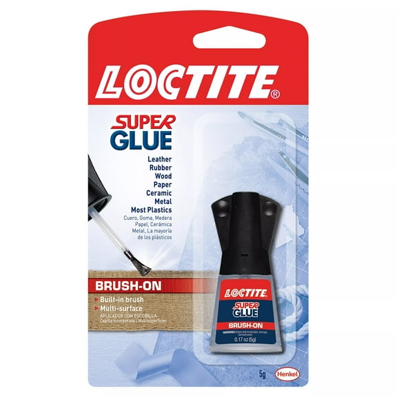 Loctite Super Glue Brush On Liquid, Pack of 1, Clear 0.18 oz Tube