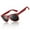 Matte Red Frame|Gray Lens, variant on LINVO Classic Retro Polarized Black Sunglasses for Men Women Fishing Driving Hiking
