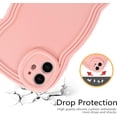 thumbnail image 3 of for iPhone 11 Case 6.1 Inch Curly Wave Frame Phone Case Cute Design Color Aesthetic Phone Case Soft TPU Shockproof Protective Bumper Case Cover for Girls, Pink, 3 of 14