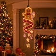 thumbnail image 6 of ZENVIVE Christmas Magic Spiral Hanging LED Lights, Hanging Xmas Decoration with Spiral Lights for Porch Entryway Doorway & Outdoor Holiday Decor, 7.8"(Gingerbread), 6 of 7