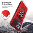 thumbnail image 5 of Compatible for T-Mobile REVVL 6 5G Case with Tempered Glass Screen Protector [Military Grade] Ring Car Magnetic Mount Kickstand Shockproof Phone Cover - Red, 5 of 7