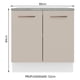 thumbnail image 2 of Mueble de Cocina 80 cm 2 Puertas Blanco/Crema Agata Madesa, 2 of 5