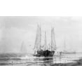 thumbnail image 2 of Smith, Henry Pember 18x13 Black Ornate Wood Framed with Double Matting Museum Art Print Titled - Seascape—Fishing Boats by the Shore 1875, 2 of 4