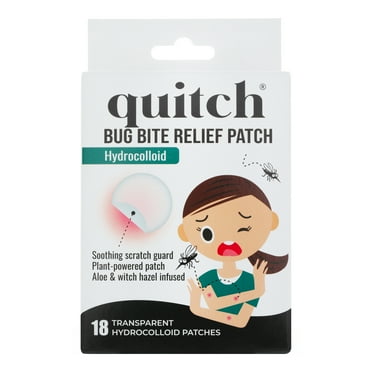 Quitch Bug Bite Itch Relief Patches/Pads, 18 Count