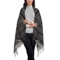 thumbnail image 2 of Gaeub Black Spider On Web 1 Print Tassel Scarf,Wraps Scarves for Women,Winter Scarf,Cold Weather Shawls,Ideal for Travel, 2 of 8