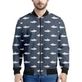 thumbnail image 3 of Chaqueta con estampado de tiburón divertido para hombre, con estampado 3D de animales, mangas largas, para primavera y otoño, chaquetas de gran tamaño con cremallera, abrigo, ropa de calle, 3 of 5