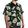 thumbnail image 2 of Daisy Men's Hawaiian Short Sleeve Printed Button Down Poplin Casual Summer Beach Shirt, Unisex, 2 of 6
