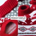 thumbnail image 3 of Suéter cálido para perros, ropa para perros y gatos, suéter navideño para mascotas, suéter suave y grueso para mascotas, cuello alto de punto para gatos y perros en climas fríos, rojo, 3 of 5