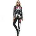 thumbnail image 1 of Combinaison d'Halloween pour Femmes Costume Squelette Nouveauté Combinaison Cosplay Justaucorps, 1 of 6