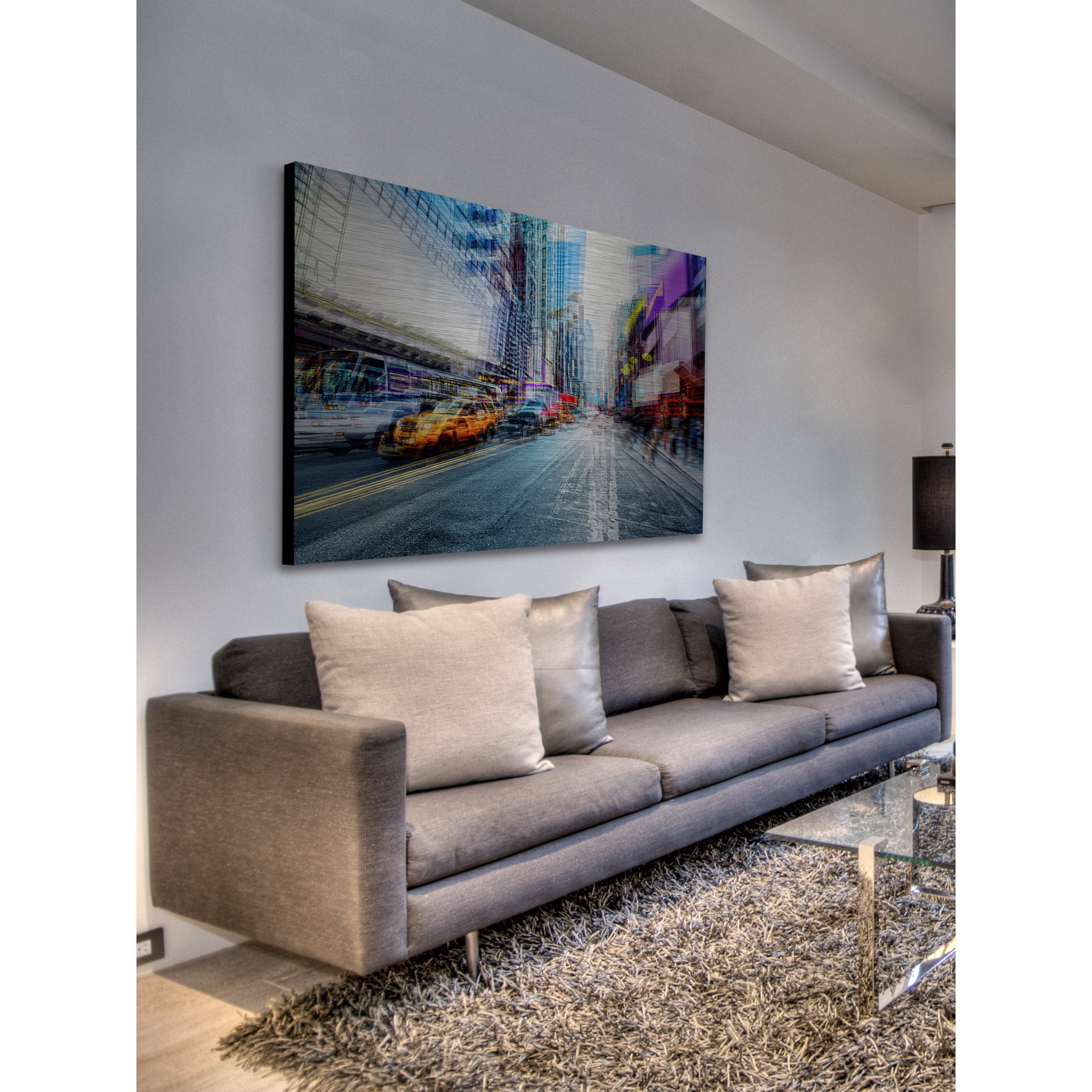 "Psychedelic" Painting Print on Brushed Aluminum