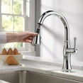 thumbnail image 3 of Delta Faucets Cassidy Single Handle Kitchen Faucet, Polished Chrome | 9197-DST, 3 of 5