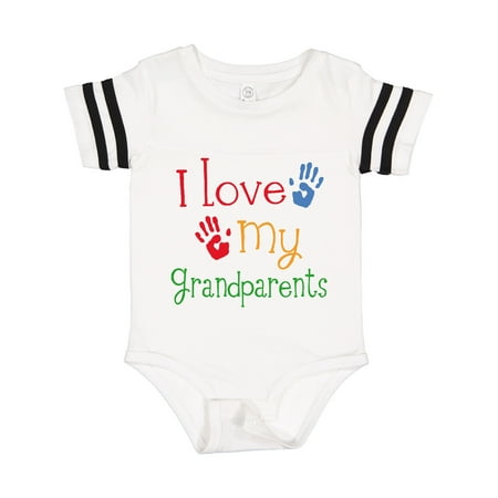 

Inktastic I Love My Grandparents Gift Baby Boy or Baby Girl Bodysuit