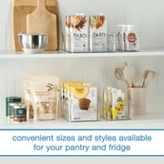 Mainstays Medium Clear Plastic Pantry Storage Organizer Bin with Handles, 12 in x 6 in x 4 in