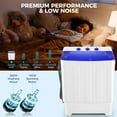 thumbnail image 4 of Adnoom 30lbs Washing Machine, 19lbs Washer/11lbs Spinner Combo Twin Tub Portable Washing Machine with Drain Pump, Blue&White, 4 of 7