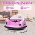 thumbnail image 6 of 12V Electric Kids Ride On Bumper Car for Toddlers, Battery Powered Bumper Car with Parent Remote, 1.5+ Years Old Baby Bumping Toy with Music, LED Lights, 360 Degree Spin, ASTM Certified, 6 of 8