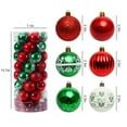 thumbnail image 3 of Christmas Balls Ornaments，50pcs 2.36" Pre-Strung Xmas Tree Decorations，Holiday Hanging Balls-3 Style Shatterproof Birthday Halloween Holiday Wedding Christmas Ornaments(Multicolor), 3 of 7