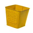 thumbnail image 2 of Escultura de hierro Zulema para plantas de interior maceta Decorativa cuadrada Amarilla, 2 of 8