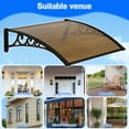 thumbnail image 5 of Happydeer 31.5x47 Inches Doors Awning, Window Awning Canopy Exterior with Plastic Steel Bracket, Aluminum Alloy Mounting Poles, UV, Rain, Snow Protection Awning for Door, Brown, 5 of 8