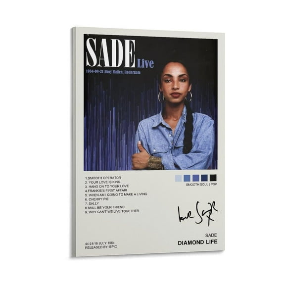 Sade Lovers Music Poster Prints Canvas Wall Art for Trendy Dorm Room Decor Aesthetic Gift