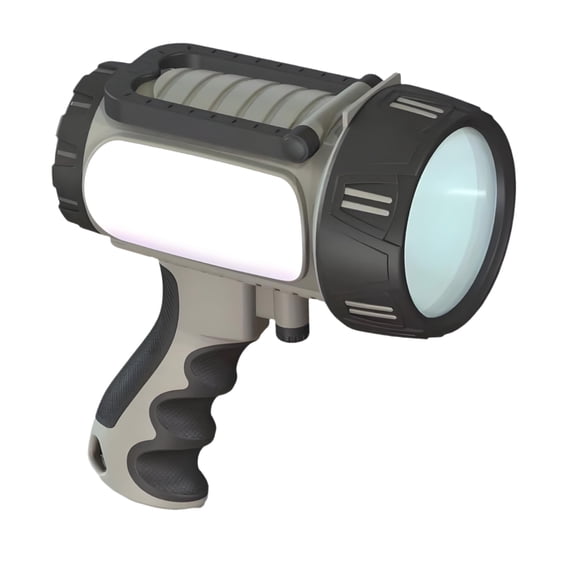 HIBIBUD Gray Super Bright Waterproof LED Flashlight,High Lumens for Night Search,Patrol,Marine