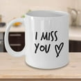thumbnail image 4 of I Miss You 11oz Coffee or Tea Mug White with simple handwritten style design with cute Love Heart, 4 of 5