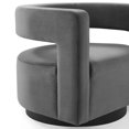 thumbnail image 6 of Modway Spin Cutaway Performance Velvet Swivel Armchair in Gray, 6 of 9