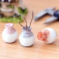 thumbnail image 3 of Walbest 3 Pack Dollhouse Miniature Flower Vase Compact Decorative Resin Small Mouth DIY Plant Pot Doll House Accessories, 1", 3 of 7