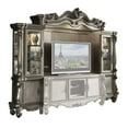 thumbnail image 4 of 21" X 118" X 95" Antique Platinum Wood Poly Resin Glass Entertainment Center, 4 of 4