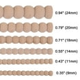 thumbnail image 6 of 15-Pack 15.75" Unfinished Wood Beaded Trim - Easy to Paint, Cute Decorative Molding DIY Craft for Furniture Frame, Mirror Edge, Wall, Door, Closet, Dresser, Shelf, 6 of 8