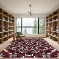 thumbnail image 2 of ODIKA 4'x6' Machine Washable Non-Slip Area Rug, Vintage Burgundy High Traffic Rug, Red, 988916, 2 of 7