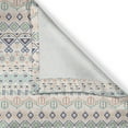 thumbnail image 4 of Ambesonne Geometric Valance Pack of 2, Aztec Motifs Squares, 54"X18", Mint Dark Blue Peach, 4 of 5