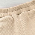 thumbnail image 4 of Mifsaly Girls Waffle Knit Wide Leg Pants High Waisted Flare Sweatpants with Pockets Solid Color Outdoor Play Lounge Clothes, 4 of 6