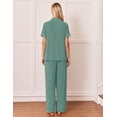 thumbnail image 3 of Ekouaer Pajamas for Women Set Short Sleeve Long Pants 2 Piece Longe Sets, 3 of 6