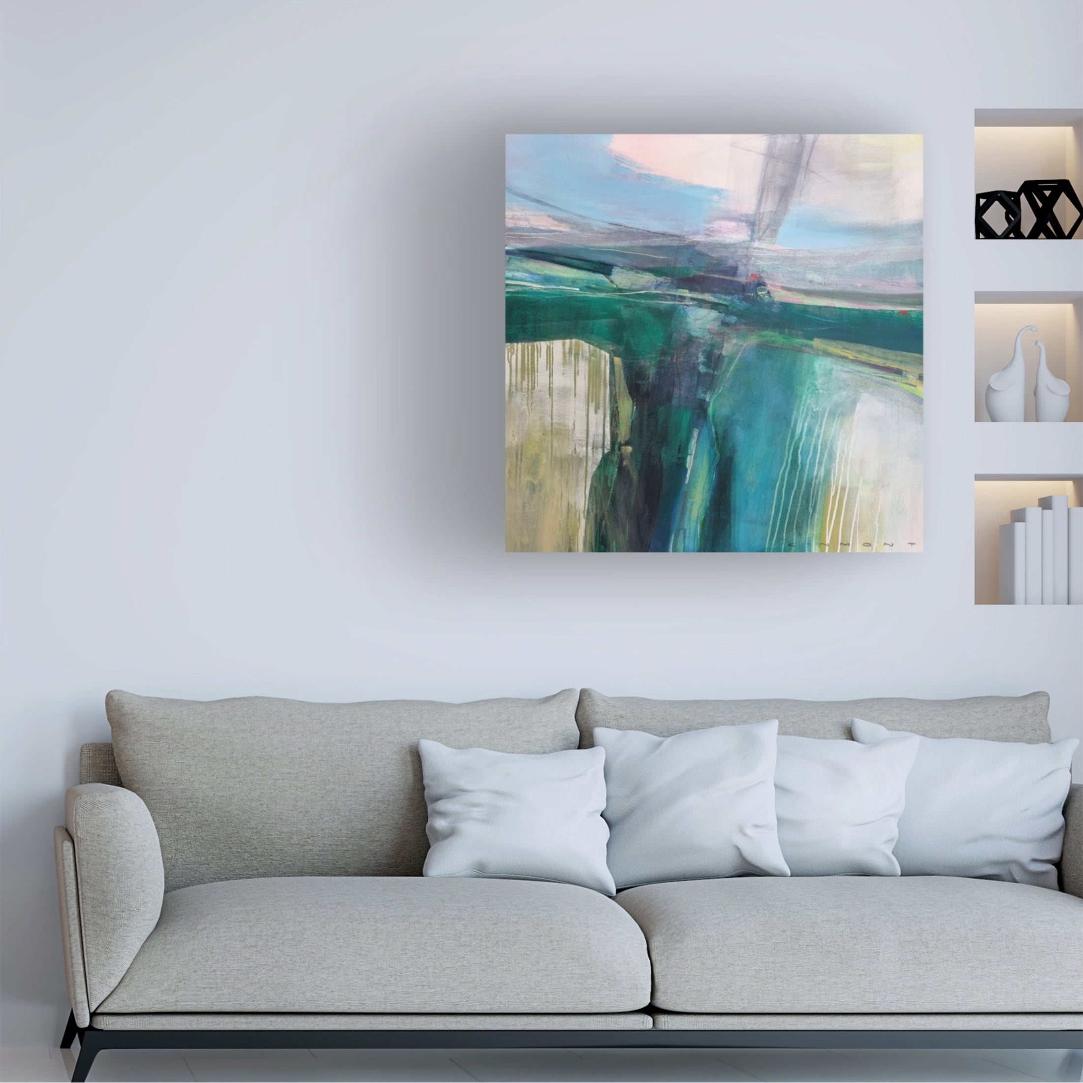 Canvas Wall Art - Andrew Kinmont 'Convergence' Wall Art for Living Room, Bedroom, or Office Décor by Trademark Fine Art - 24 x 24 Inches