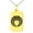 Gold, variant on Stainless Steel Naito Samurai Crest Engraved Small Rectangle Dog Tag Charm Pendant Necklace