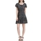 thumbnail image 5 of INSPIRE CHIC Vestido A-Line con Mangas de Volante Floral y Cintura Elástica en Azul Marino, 5 of 7