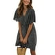 thumbnail image 2 of Sunloudy Vestido casual de manga corta para mujer, a la moda, estampado de puntos, cuello en V, cintura alta, vestido de gasa Sunloudy S M L XL, 2 of 8