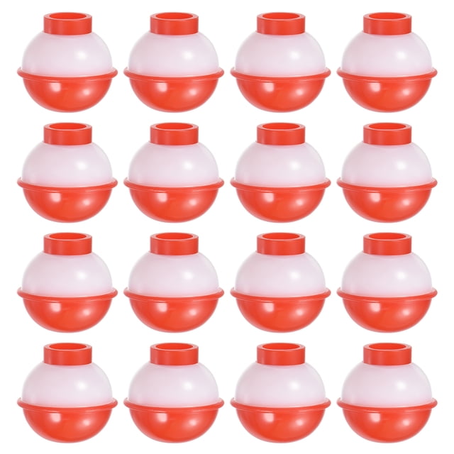 Unique Bargains 0.75 Inch Fishing Bobbers, 30 Pack Plastic Push Button Round Fishing Float