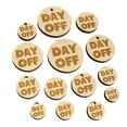 thumbnail image 1 of Day Off Bold Text Wood Mini Charms Shapes DIY Craft Jewelry - With Hole - 30mm (6pcs), 1 of 7