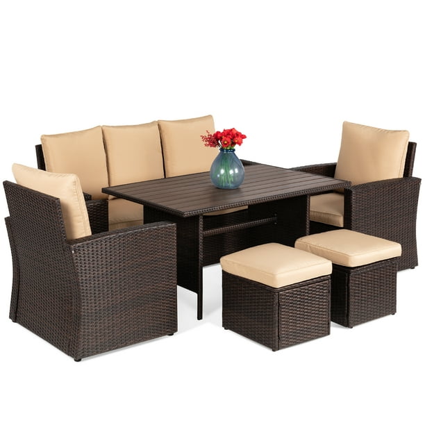 Best Choice S 7 Seater, Conversation Patio Set With Dining Table