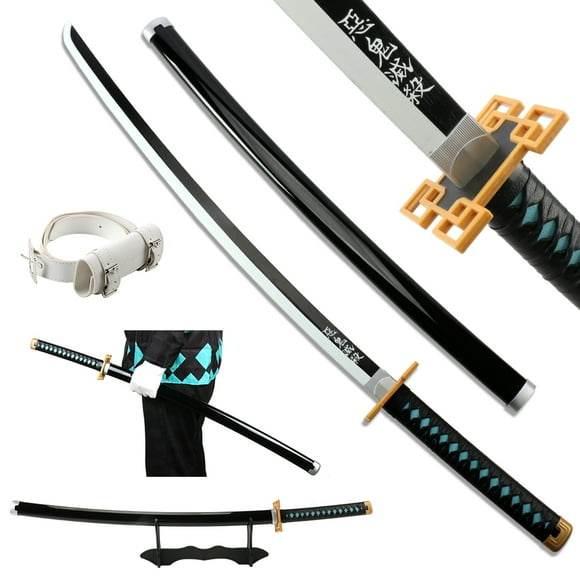 Elervino Demon Slayer Sword with Belt Holder, 41 inches, Tokitou Muichirou Sword
