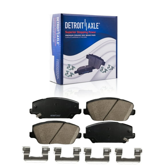 Detroit Axle - Front Brake Pads for 2017-2020 Kia Cadenza, Ceramic Brake Pads with Hardware 2018 2019 Replacement