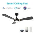 thumbnail image 3 of Smaair 56" Black Smart Ceiling Fan with Remote Dim Light Kit for Indoor, 3 of 9