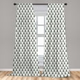 thumbnail image 5 of Ambesonne Geometric Curtains, Xmas Tree Pattern, Pair of 28"x63", Hunter Green Ruby White, 5 of 5