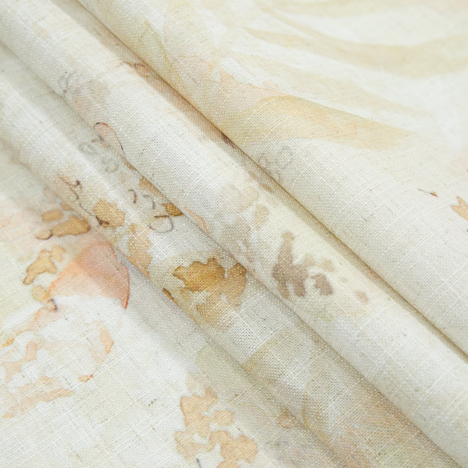 TWOPAGES 26"x84" Boho Print Light Filtering Drape Pinch Pleat Header Linen Blend Curtain for Bedroom, 1 Panel, Autumn
