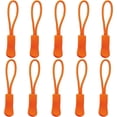thumbnail image 1 of Zhuge 10 tiradores de cremallera de repuesto de color naranja, extensores de cordón para mochilas, chaquetas, equipaje, carteras y bolsos, 1 of 5