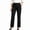 Black, variant on Business Pants for Women Straight Leg High Waist Work Trousers Solid Color Side Pocket Suit Pants Khaki Size L