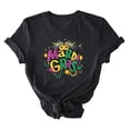 thumbnail image 4 of ICHUANYI Women's Mardi Gras Tee Stylish Crewneck Print Short Sleeve T-shirt Casual Loose Shirt Tops Cloth New Trending, 4 of 4